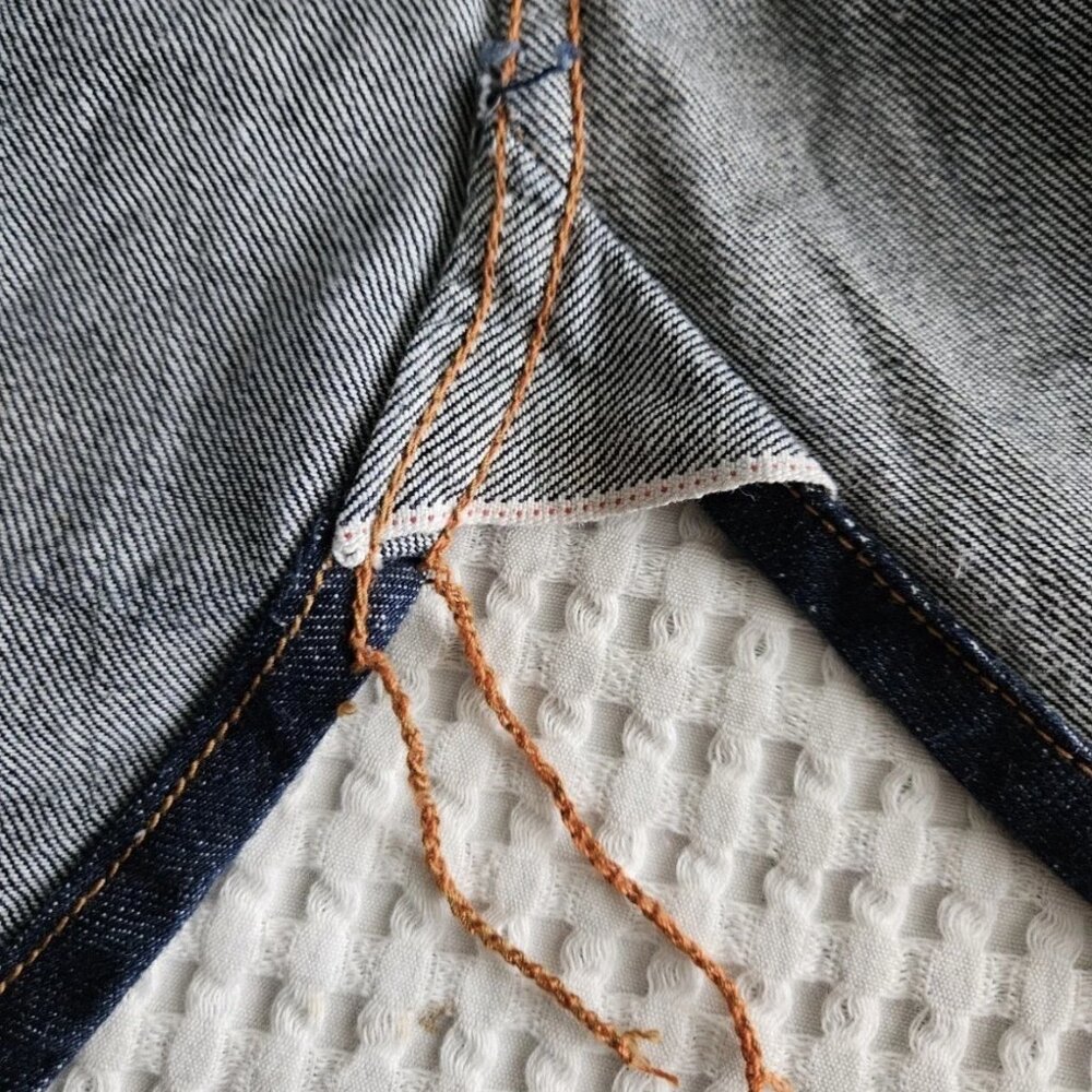 Ciano Farmer Denim Co.  - 14oz Selvedge Texas Denim Workshirt handmade XL - Picture 7 of 16